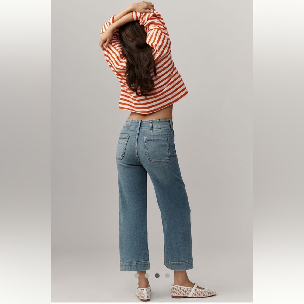 Anthropologie Light Blue Wide Leg Jeans - Picture 2 of 12